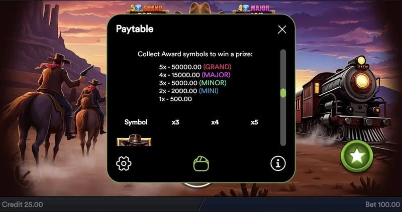 Gold Train Heist - Wild kích hoạt với hệ số nhân trong hàng