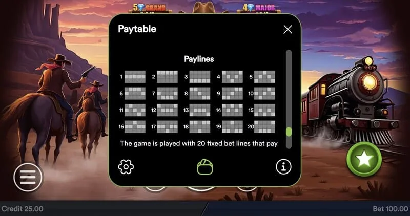 Gold Train Heist - trường đầy xu và Jackpot cố định